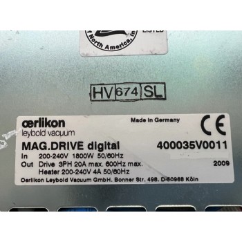 LEYBOLD 400035V0011 MAG.DRIVE Digital Controller